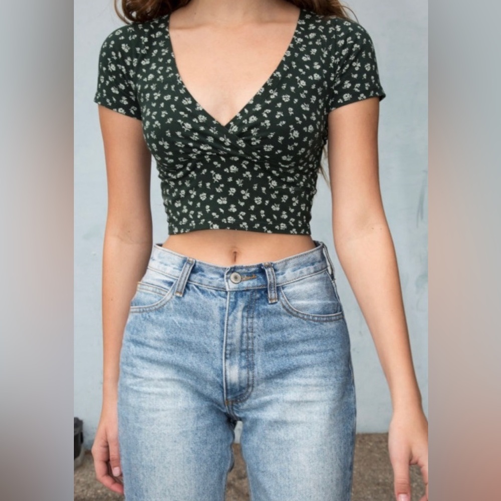 Brandy Melville Forest green Amara top